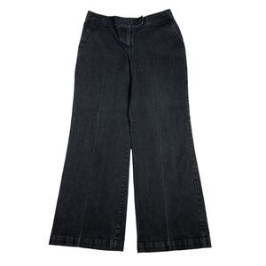 Attention Womens Jeans Straight Leg Size 6 (31x29) Clasp & Button Dark Wash Blue